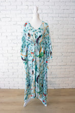 Load image into Gallery viewer, WINTON AND WAITS PEACOCK PARADISE TIE KAFTAN (50% OFF FINAL SALE)
