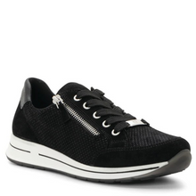 Load image into Gallery viewer, Oleanna Black Suede Sneaker ARA