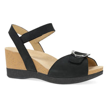 Load image into Gallery viewer, Stella Black Nubuck Wedge Dansko