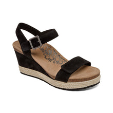 Load image into Gallery viewer, Sydney Black Suede Espadrille Aetrex
