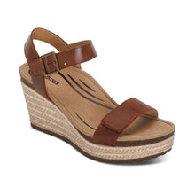 Load image into Gallery viewer, Sydney Walnut Leather Espadrille
