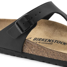 Load image into Gallery viewer, BIRKENSTOCK GIZEH BLACK BIRKO-FLOR