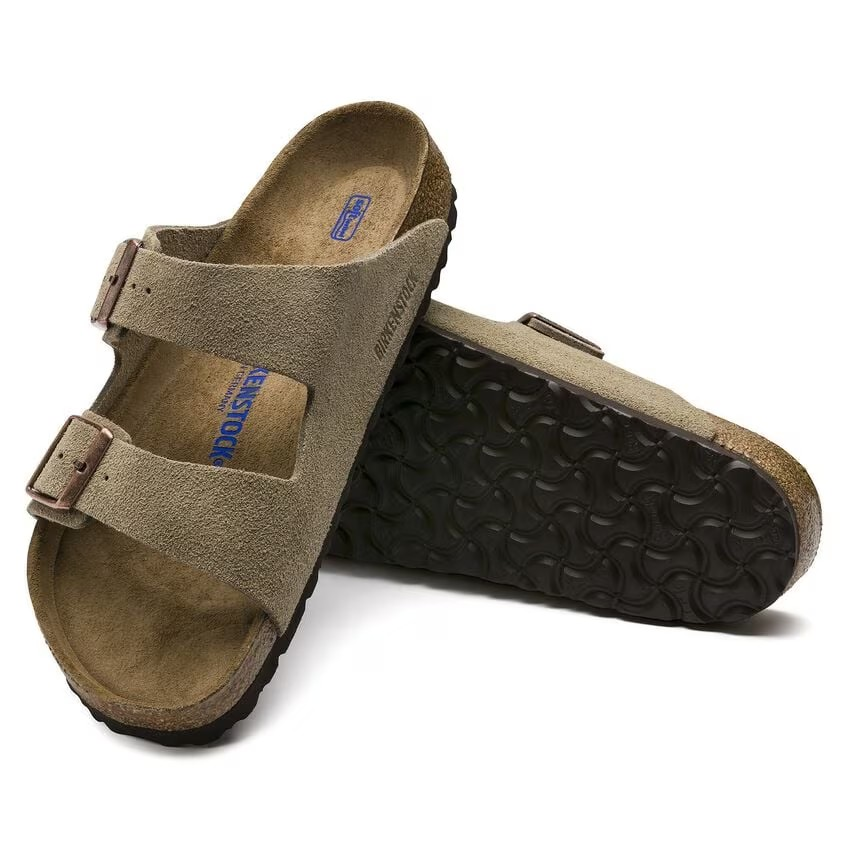BIRKENSTOCK ARIZONA TAUPE SUEDE LEATHER – The Shoe Mill display picture 1