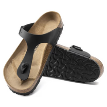 Load image into Gallery viewer, BIRKENSTOCK GIZEH BLACK BIRKO-FLOR