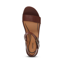 Load image into Gallery viewer, AETREX ANDREA WEDGE SANDAL WALNUT