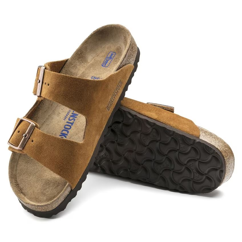 靴 BIRKENSTOCK / Arizona mink suede sandals Birkenstock Arizona Soft Footbed mink suede