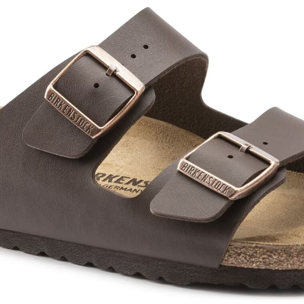 BIRKENSTOCK ARIZONA DARK BROWN BIRKO-FLOR – The Shoe Mill
