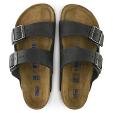 Load image into Gallery viewer, BIRKENSTOCK ARIZONA BLACK OILED LEATHER
