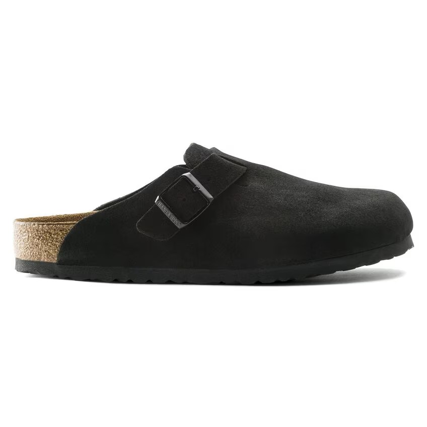 BIRKENSTOCK BOSTON BLACK SUEDE LEATHER – The Shoe Mill