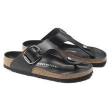 Load image into Gallery viewer, BIRKENSTOCK GIZEH BIG BUCKLE BLACK OILED LEATHER