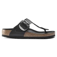 Load image into Gallery viewer, BIRKENSTOCK GIZEH BIG BUCKLE BLACK OILED LEATHER