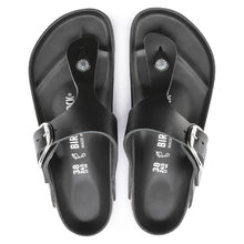 Load image into Gallery viewer, BIRKENSTOCK GIZEH BIG BUCKLE BLACK OILED LEATHER