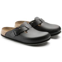 Load image into Gallery viewer, BIRKENSTOCK BOSTON SUPER GRIP BLACK LEATHER