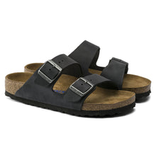 Load image into Gallery viewer, BIRKENSTOCK ARIZONA BLACK OIL SOFTBED NARROW