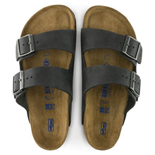 Load image into Gallery viewer, BIRKENSTOCK ARIZONA BLACK OIL SOFTBED NARROW