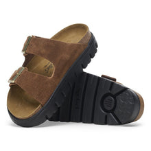 Load image into Gallery viewer, BIRKENSTOCK ARIZONA CHUNKY PLATFORM DARK TEA
