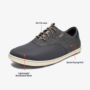 OLUKAI NOHEA MOKU 10283 CHARCOAL CLAY