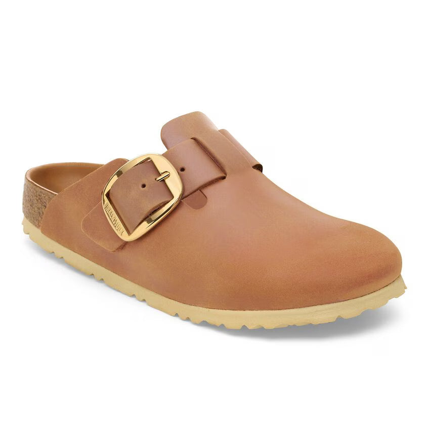 BIRKENSTOCK BOSTON BIG BUCKLE COGNAC OILED LEATHER