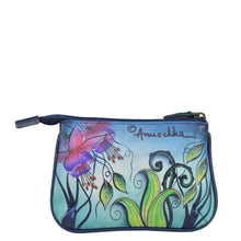 Load image into Gallery viewer, ANUSCHKA 1107 ZIP POUCH ENCHANTED GARDEN
