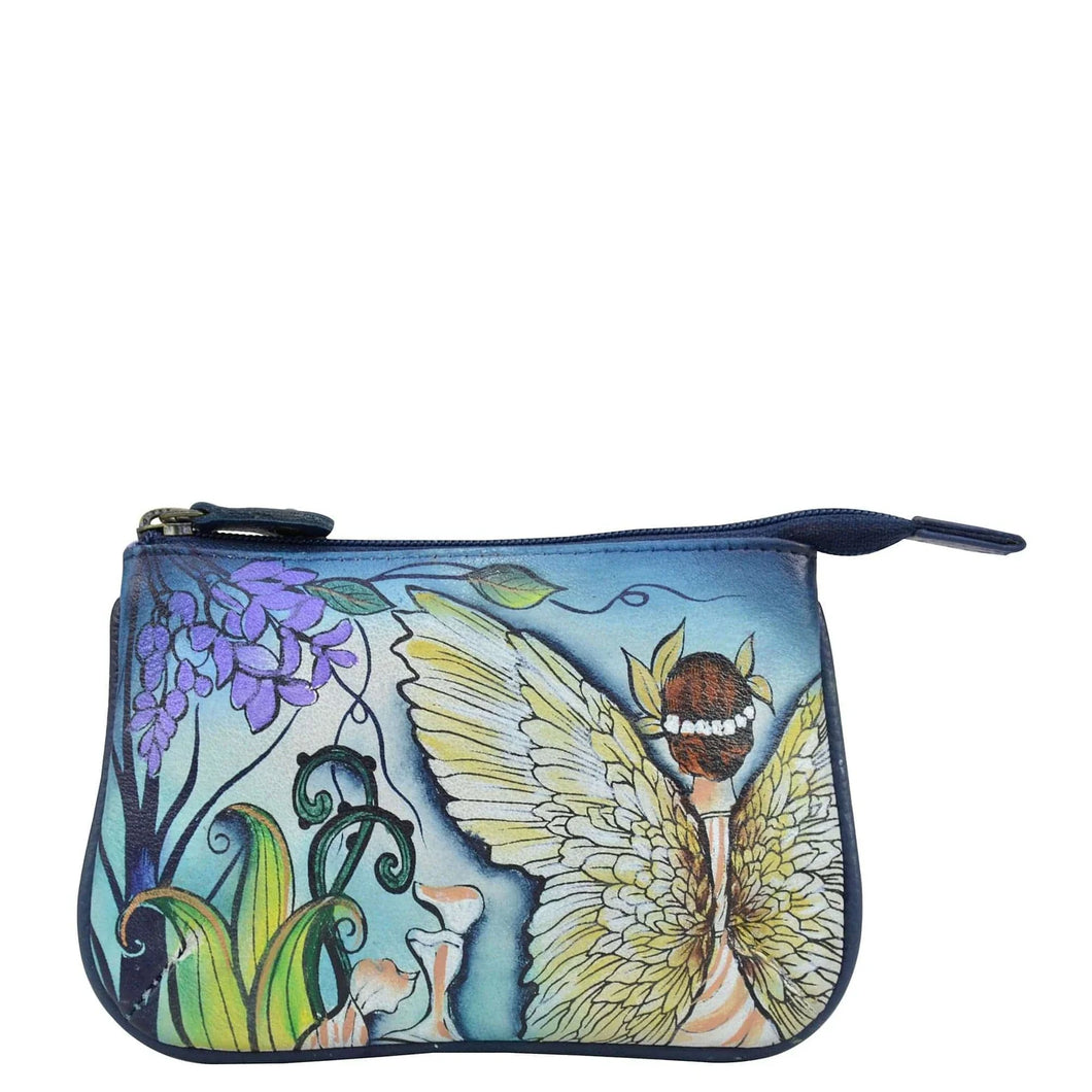 ANUSCHKA 1107 ZIP POUCH ENCHANTED GARDEN