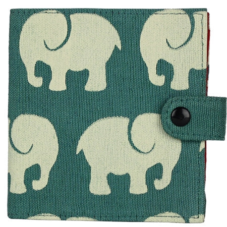 MALIA DESIGNS SQUARE ELEPHANT WALLET TEAL