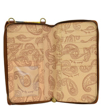 Load image into Gallery viewer, ANUSCHKA 1978 PHONE WALLET CAMELIA TAN
