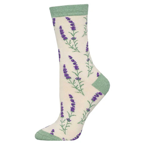 SOCKSMITH WOMENS LOVELY LAVENDER IVORY