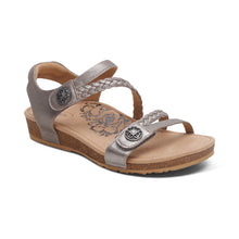 Load image into Gallery viewer, AETREX JILLIAN SILVER WOMENS SANDAL
