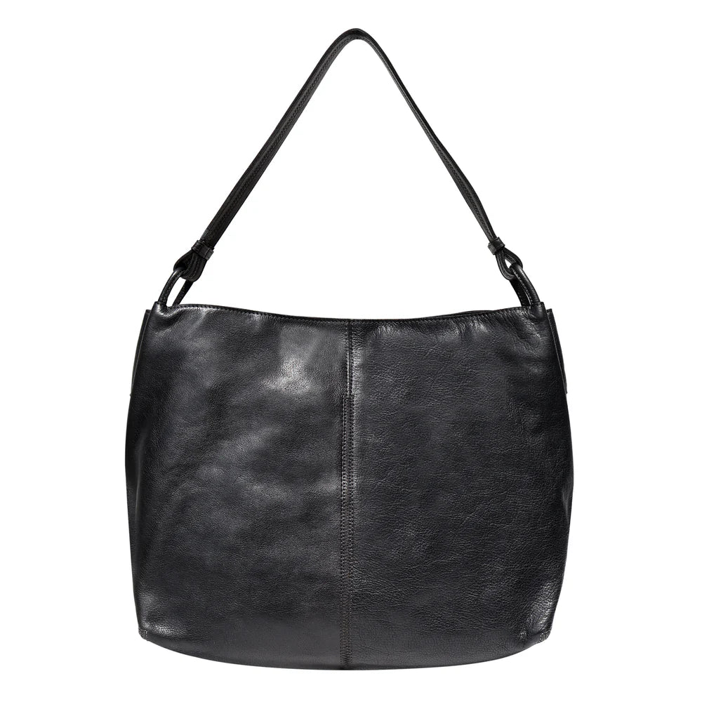 LATICO LEATHERS LYONS SHOULDER BAG BLACK (SALE 20% OFF)