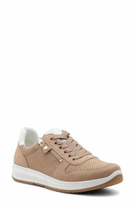 ARA OLEANNA LEATHER SNEAKER SAND/PLATINUM