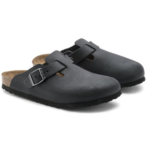 BIRKENSTOCK BOSTON BLACK OILED LEATHER