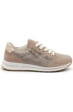 Load image into Gallery viewer, ARA OLEANNA LEATHER SNEAKER SAND/PLATINUM
