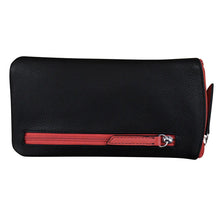 Load image into Gallery viewer, ILI NEW YORK LEATHER EYEGLASS CASE BLACK/BONE/RED
