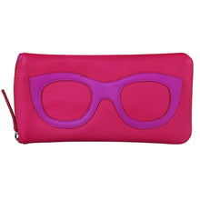 Load image into Gallery viewer, ILI NEW YORK LEATHER EYEGLASS CASE INDIAN PINK/ORCHID
