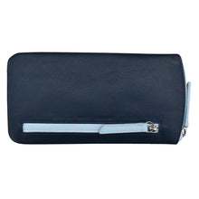 Load image into Gallery viewer, ILI NEW YORK LEATHER EYEGLASS CASE INDIAN CLASSIC NAVY/CHAMBRAY
