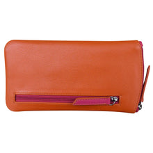 Load image into Gallery viewer, ILI NEW YORK LEATHER EYEGLASS CASE ORANGE/INDIAN PINK
