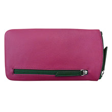Load image into Gallery viewer, ILI NEW YORK LEATHER EYEGLASS CASE ORCHID/HUNTER GREEN
