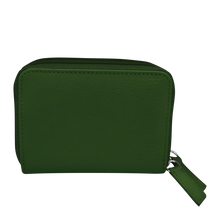 Load image into Gallery viewer, ILI NEW YORK 6714 DOUBLE ZIP CARD HOLDER HUNTER GREEN
