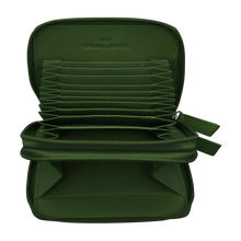Load image into Gallery viewer, ILI NEW YORK 6714 DOUBLE ZIP CARD HOLDER HUNTER GREEN
