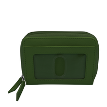 Load image into Gallery viewer, ILI NEW YORK 6714 DOUBLE ZIP CARD HOLDER HUNTER GREEN
