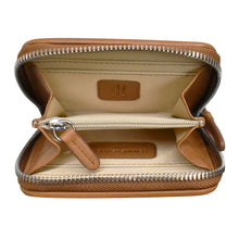 Load image into Gallery viewer, ILI NEW YORK 7104 ZIP AROUND WALLET SADDLE/STONE
