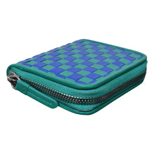 Load image into Gallery viewer, ILI NEW YORK 7104 ZIP AROUND WALLET AQUA/COBALT
