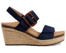 Load image into Gallery viewer, AETREX ASHLEY WEDGE NAVY BLUE SUEDE
