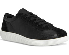 Load image into Gallery viewer, ECCO SOFT ZERO WOMENS LEATHER SNEAKER BLACK
