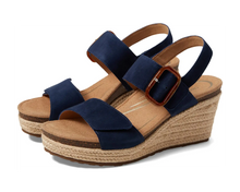 Load image into Gallery viewer, AETREX ASHLEY WEDGE NAVY BLUE SUEDE
