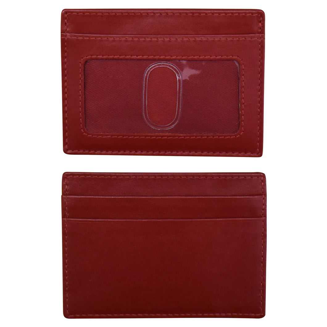 ILI NEW YORK 7201 ID AND CREDIT CARD HOLDER RED