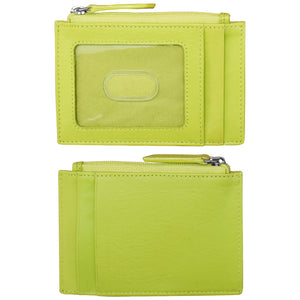 ILI NEW YORK 7416 ZIP ID CARD CASE PEAR