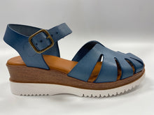 Load image into Gallery viewer, BTU CAMILIA WEDGE SANDAL JEANS (50% OFF FINAL SALE)
