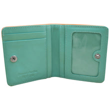 Load image into Gallery viewer, ILI NEW YORK 7831 BI-FOLD WALLET PAPAYA/TURQUOISE
