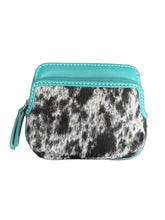 Load image into Gallery viewer, ILI NEWYORK HAIR CALF CHANGE PURSE TURQUOISE
